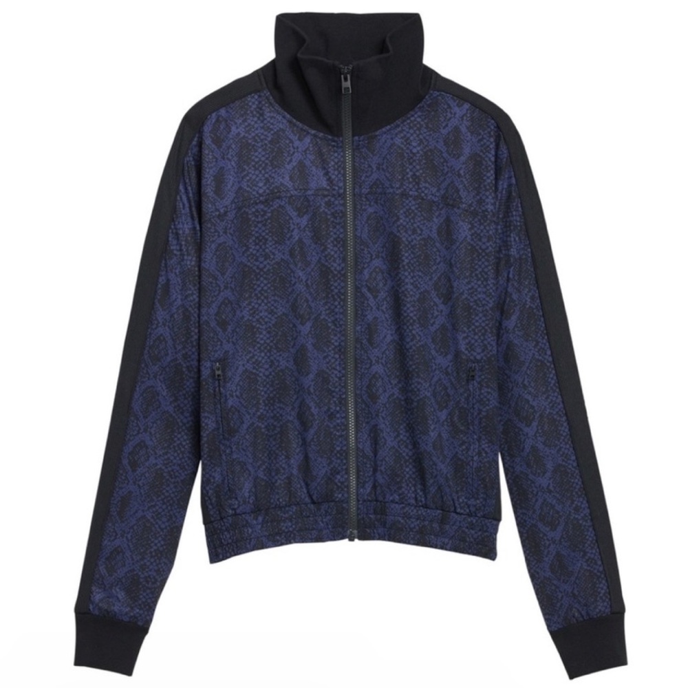 Athleta Brooklyn Snake Python Print Track Bomber … - image 5